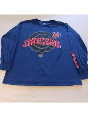 Chicago Cubs T-Shirt Blue Long Sleeve - Genuine Merchandise MLB Baseball Men’s M